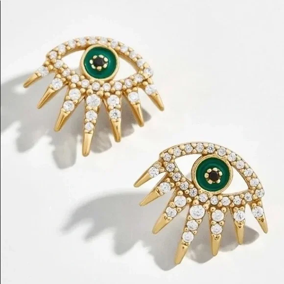 Evil Eye Crystal Earrings - Picture 1 of 1